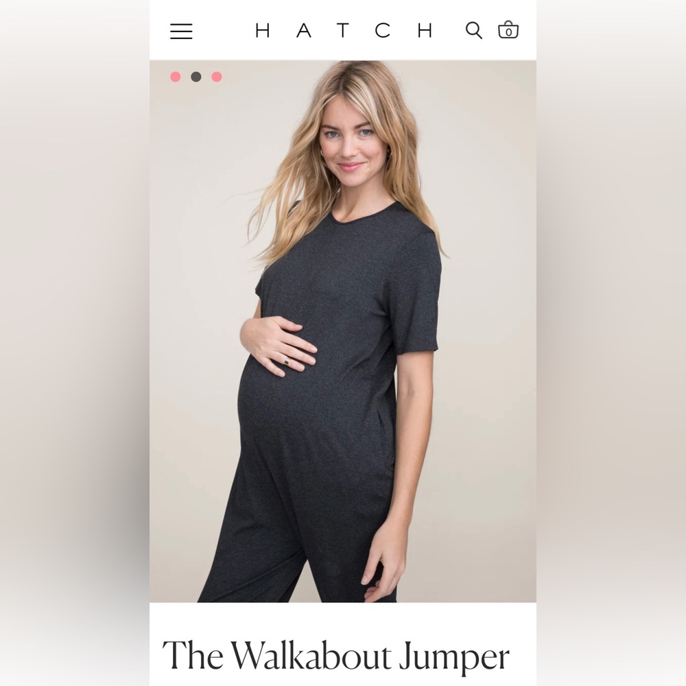 Hatch Collection Walkabout Jumpsuit, charcoal gray. Size 2 (like 6-8).